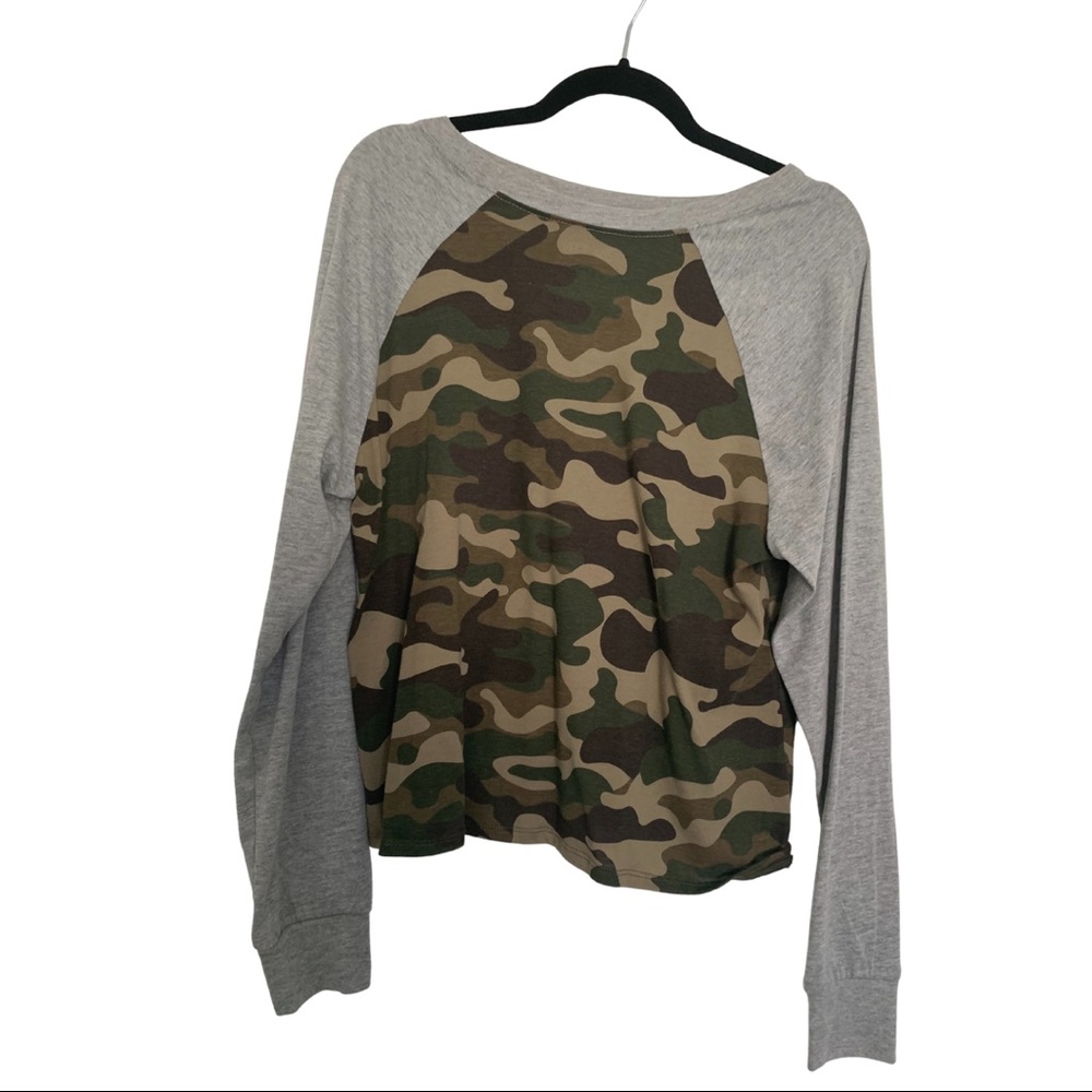 Camouflage and Gray Lightweight Long Sleeved